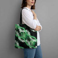 Puakenikeni Maile Lei Tote Bag Frangipani Green Tropical Leaves LT01 - Polynesian Pride