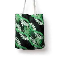 Puakenikeni Maile Lei Tote Bag Frangipani Green Tropical Leaves LT01 - Polynesian Pride