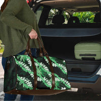 Puakenikeni Maile Lei Travel Bag Frangipani Green Tropical Leaves LT01 - Polynesian Pride