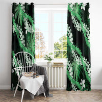 Puakenikeni Maile Lei Window Curtain Frangipani Green Tropical Leaves LT01 - Polynesian Pride
