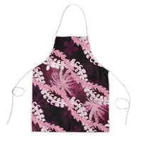 Puakenikeni Maile Lei Apron Frangipani Pink Tropical Leaves LT01 Pink - Polynesian Pride
