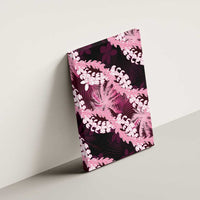 Puakenikeni Maile Lei Canvas Wall Art Frangipani Pink Tropical Leaves LT01 - Polynesian Pride