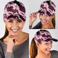 Puakenikeni Maile Lei Classic Cap Frangipani Pink Tropical Leaves LT01 - Polynesian Pride