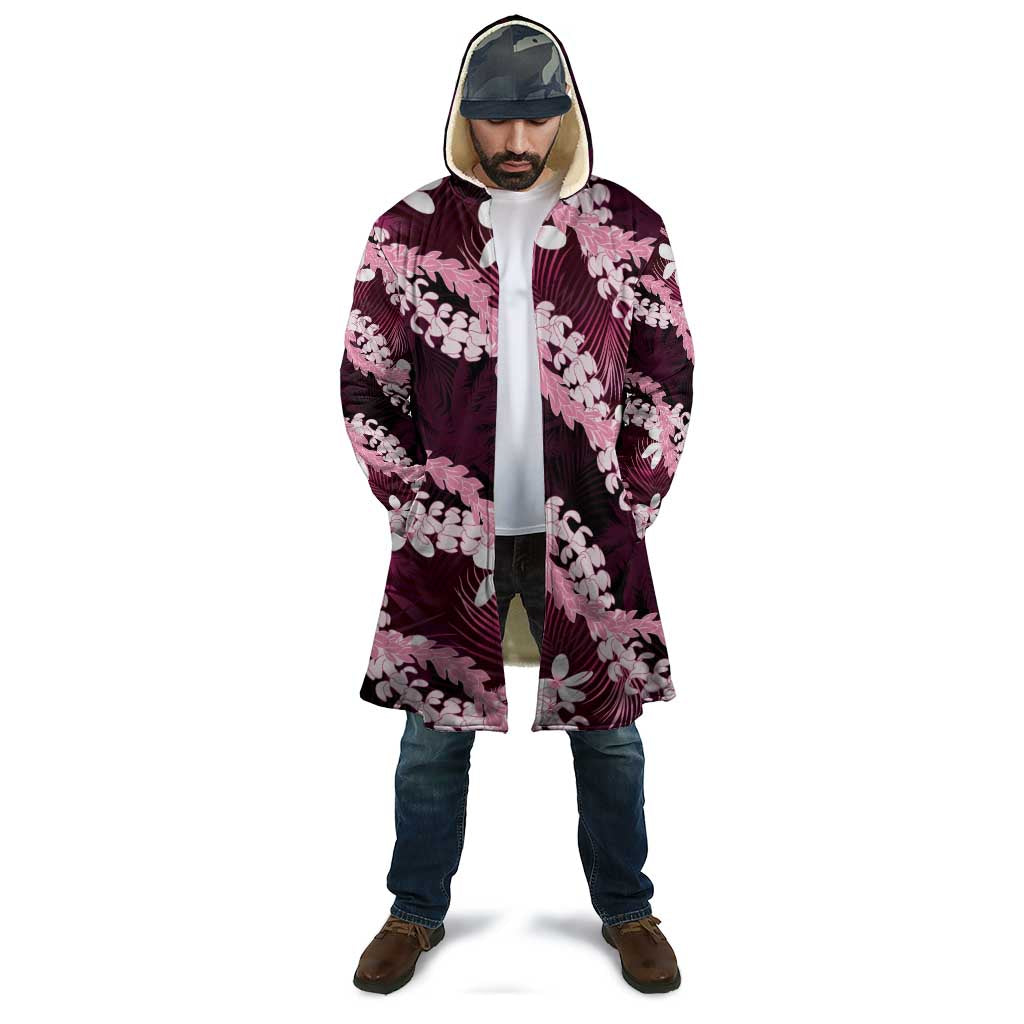Puakenikeni Maile Lei Cloak Frangipani Pink Tropical Leaves LT01 - Polynesian Pride