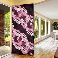 Puakenikeni Maile Lei Door Cover Frangipani Pink Tropical Leaves LT01 - Polynesian Pride