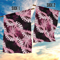 Puakenikeni Maile Lei Garden Flag Frangipani Pink Tropical Leaves LT01 - Polynesian Pride
