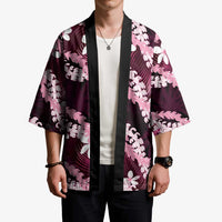 Puakenikeni Maile Lei Kimono Frangipani Pink Tropical Leaves LT01 - Polynesian Pride