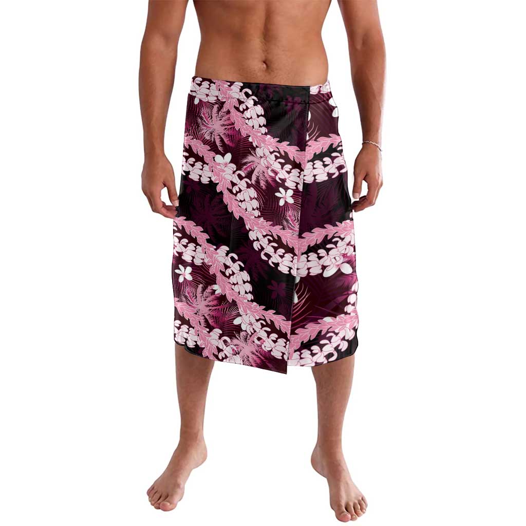Puakenikeni Maile Lei Lavalava Frangipani Pink Tropical Leaves LT01 Pink - Polynesian Pride
