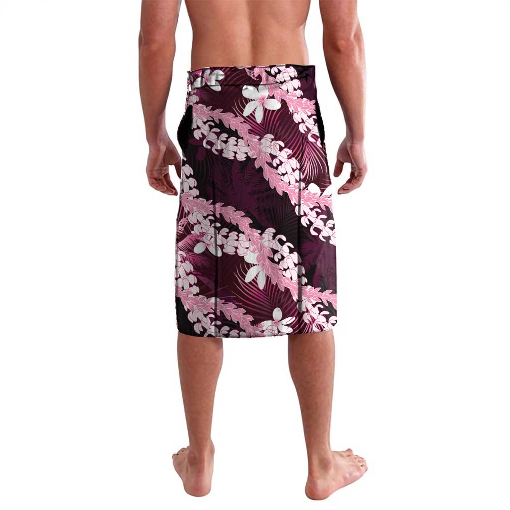 Puakenikeni Maile Lei Lavalava Frangipani Pink Tropical Leaves LT01 - Polynesian Pride