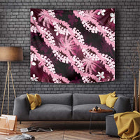 Puakenikeni Maile Lei Tapestry Frangipani Pink Tropical Leaves LT01 Pink - Polynesian Pride