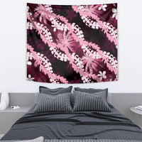 Puakenikeni Maile Lei Tapestry Frangipani Pink Tropical Leaves LT01 - Polynesian Pride