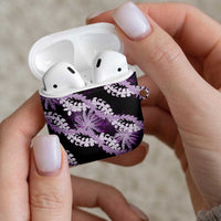 Puakenikeni Maile Lei AirPods Case Frangipani Purple Tropical Leaves LT01 - Polynesian Pride