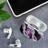 Puakenikeni Maile Lei AirPods Case Frangipani Purple Tropical Leaves LT01 - Polynesian Pride