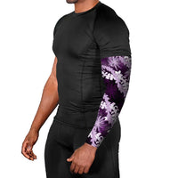 Puakenikeni Maile Lei Arm Sleeves Frangipani Purple Tropical Leaves LT01 - Polynesian Pride