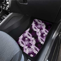 Puakenikeni Maile Lei Car Mats Frangipani Purple Tropical Leaves LT01 - Polynesian Pride