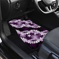Puakenikeni Maile Lei Car Mats Frangipani Purple Tropical Leaves LT01 - Polynesian Pride
