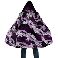 Puakenikeni Maile Lei Cloak Frangipani Purple Tropical Leaves LT01 Unisex Purple - Polynesian Pride