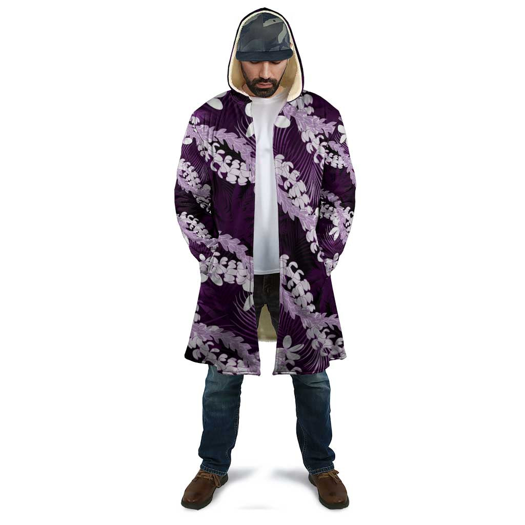 Puakenikeni Maile Lei Cloak Frangipani Purple Tropical Leaves LT01 - Polynesian Pride