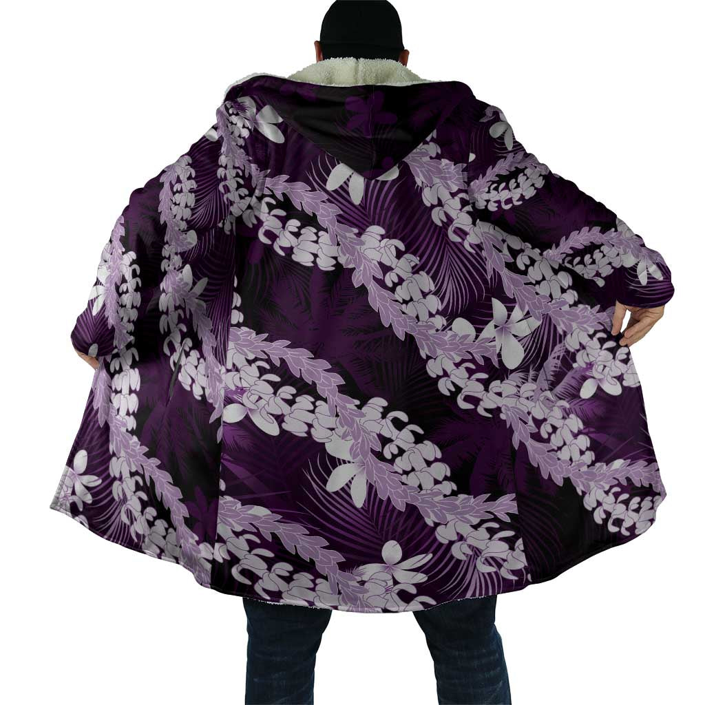 Puakenikeni Maile Lei Cloak Frangipani Purple Tropical Leaves LT01 - Polynesian Pride