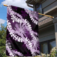 Puakenikeni Maile Lei Garden Flag Frangipani Purple Tropical Leaves LT01 - Polynesian Pride