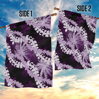 Puakenikeni Maile Lei Garden Flag Frangipani Purple Tropical Leaves LT01 - Polynesian Pride