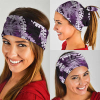 Puakenikeni Maile Lei Neck Gaiter Frangipani Purple Tropical Leaves LT01 - Polynesian Pride