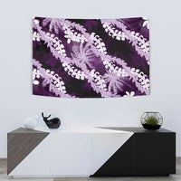 Puakenikeni Maile Lei Tapestry Frangipani Purple Tropical Leaves LT01 - Polynesian Pride