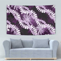 Puakenikeni Maile Lei Tapestry Frangipani Purple Tropical Leaves LT01 - Polynesian Pride