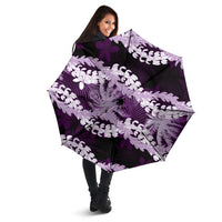 Puakenikeni Maile Lei Umbrella Frangipani Purple Tropical Leaves LT01 - Polynesian Pride
