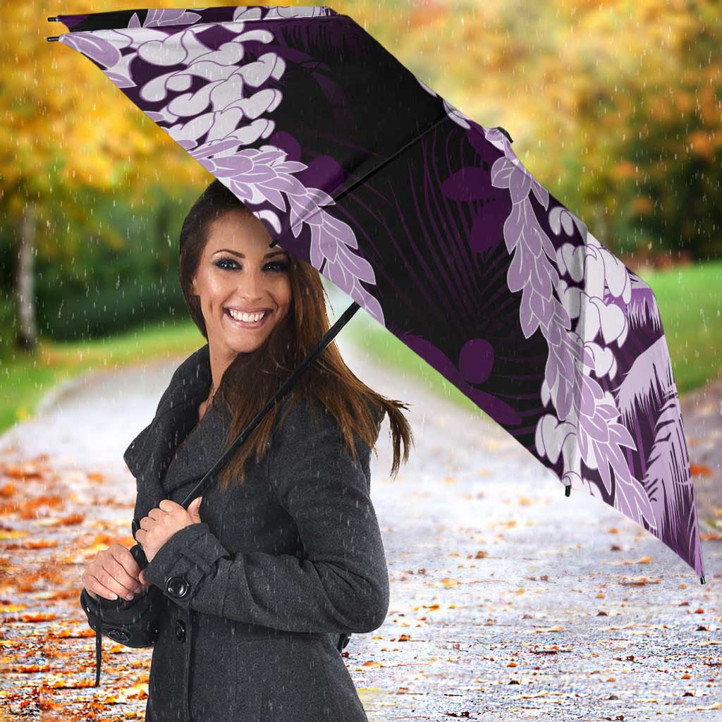 Puakenikeni Maile Lei Umbrella Frangipani Purple Tropical Leaves LT01 - Polynesian Pride