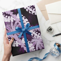 Puakenikeni Maile Lei Wrapping Paper Frangipani Purple Tropical Leaves LT01 - Polynesian Pride