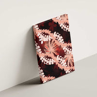 Puakenikeni Maile Lei Canvas Wall Art Frangipani Red Tropical Leaves LT01 - Polynesian Pride