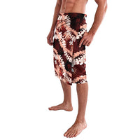 Puakenikeni Maile Lei Lavalava Frangipani Red Tropical Leaves LT01 - Polynesian Pride
