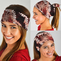 Puakenikeni Maile Lei Neck Gaiter Frangipani Red Tropical Leaves LT01 - Polynesian Pride