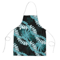 Puakenikeni Maile Lei Apron Frangipani Turquoise Tropical Leaves
