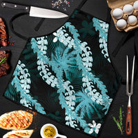 Puakenikeni Maile Lei Apron Frangipani Turquoise Tropical Leaves