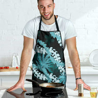 Puakenikeni Maile Lei Apron Frangipani Turquoise Tropical Leaves