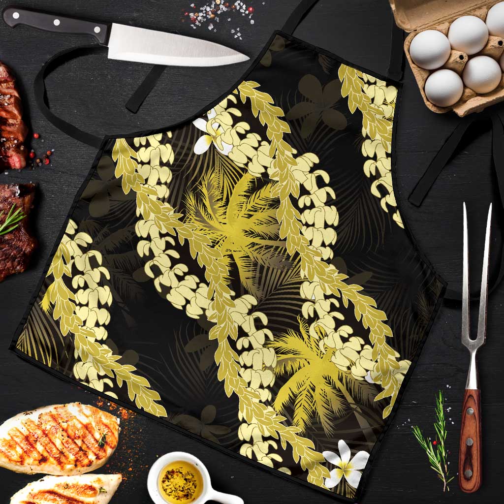 Puakenikeni Maile Lei Apron Frangipani Yellow Tropical Leaves LT01 Yellow - Polynesian Pride