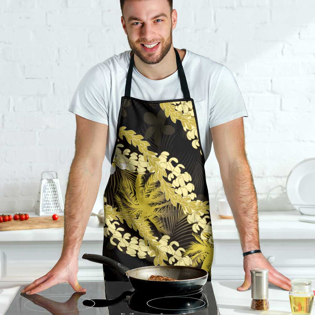 Puakenikeni Maile Lei Apron Frangipani Yellow Tropical Leaves LT01 - Polynesian Pride