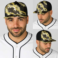 Puakenikeni Maile Lei Baseball Net Cap Frangipani Yellow Tropical Leaves LT01 - Polynesian Pride
