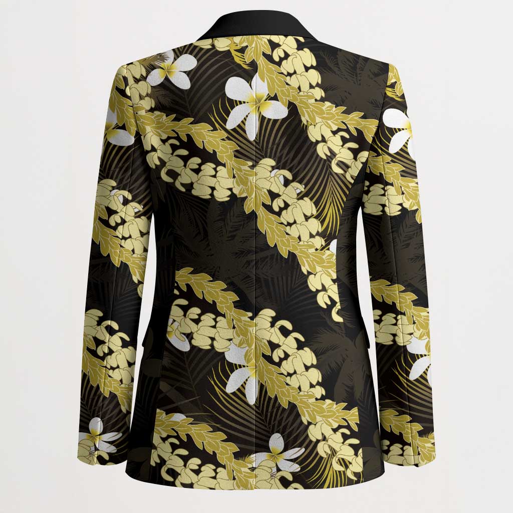 Puakenikeni Maile Lei Blazer Frangipani Yellow Tropical Leaves LT01 - Polynesian Pride