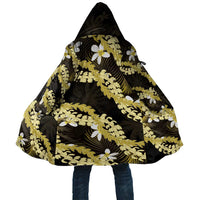 Puakenikeni Maile Lei Cloak Frangipani Yellow Tropical Leaves LT01 Unisex Yellow - Polynesian Pride