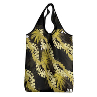 Puakenikeni Maile Lei Grocery Bag Frangipani Yellow Tropical Leaves LT01 - Polynesian Pride