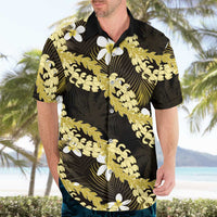 Puakenikeni Maile Lei Hawaiian Shirt Frangipani Yellow Tropical Leaves LT01 - Polynesian Pride