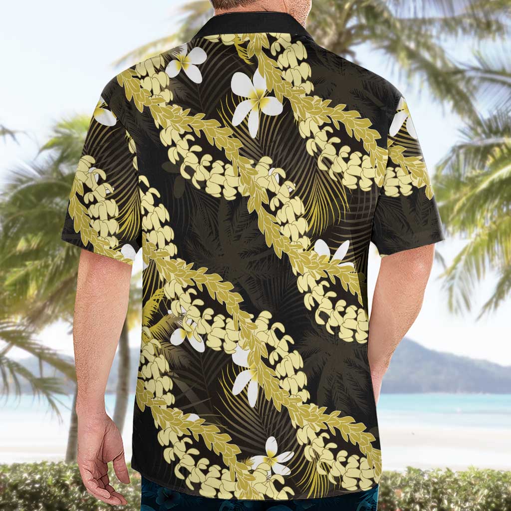 Puakenikeni Maile Lei Hawaiian Shirt Frangipani Yellow Tropical Leaves LT01 - Polynesian Pride