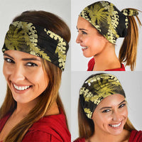 Puakenikeni Maile Lei Neck Gaiter Frangipani Yellow Tropical Leaves LT01 - Polynesian Pride