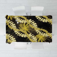 Puakenikeni Maile Lei Tablecloth Frangipani Yellow Tropical Leaves LT01 Yellow - Polynesian Pride