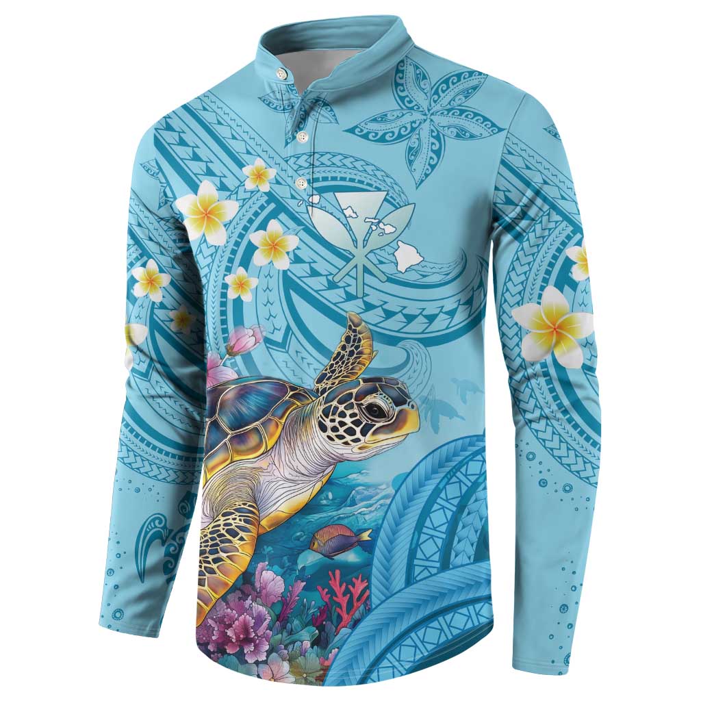 Personalized Hawaii Sea Turtle Button Sweatshirt Hawaii Map Ocean Vibes LT01 - Polynesian Pride