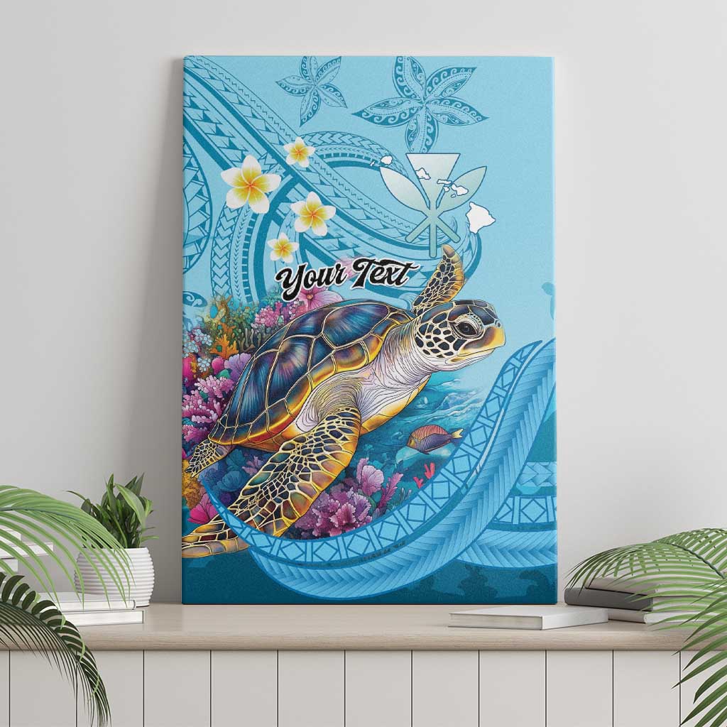 Personalized Hawaii Sea Turtle Canvas Wall Art Hawaii Map Ocean Vibes LT01 - Polynesian Pride