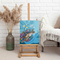 Personalized Hawaii Sea Turtle Canvas Wall Art Hawaii Map Ocean Vibes LT01 - Polynesian Pride